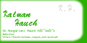 kalman hauch business card